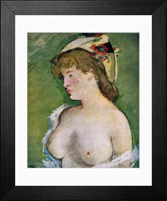 Framed Print : Blonde Woman with Bare Breasts, 1878. Artist: Edouard Manet Framed Print : Blonde Woman with Bare Breasts, 1878. Artist: Edouard Manet