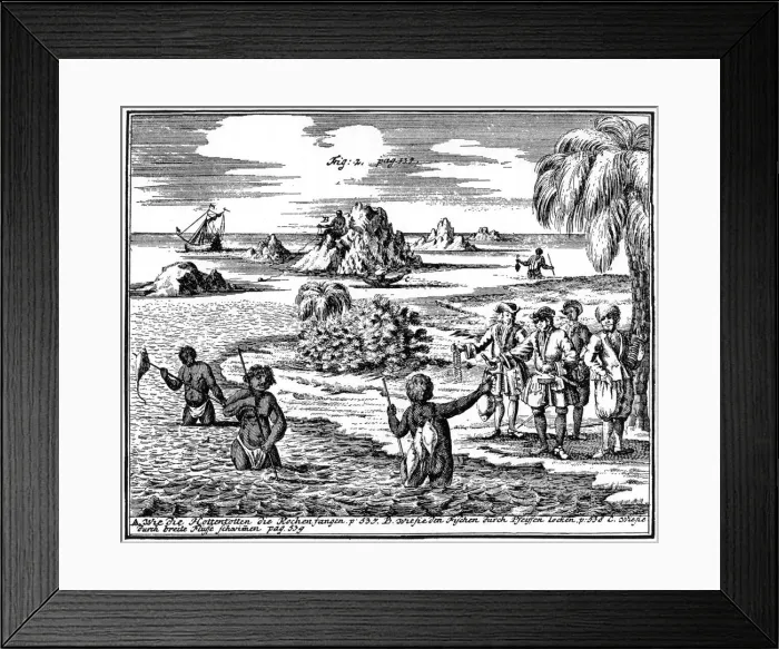 Framed Print : Khoikhois spearing fish, South Africa, 1931 Framed Print : Khoikhois spearing fish, South Africa, 1931