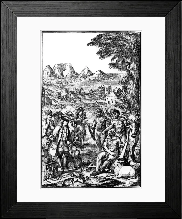 Framed Print : Khoikhois bartering cattle, South Africa, 1931 Framed Print : Khoikhois bartering cattle, South Africa, 1931