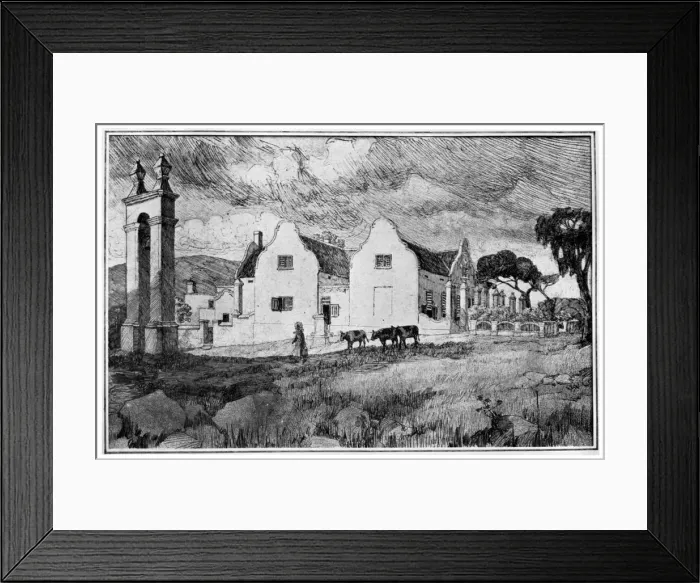 Framed Print : Meerlust wine farm, South Africa, 1931 Framed Print : Meerlust wine farm, South Africa, 1931