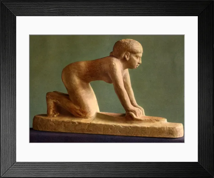 Framed Print : A woman grinding corn, c2650 BC (1936) Framed Print : A woman grinding corn, c2650 BC (1936)