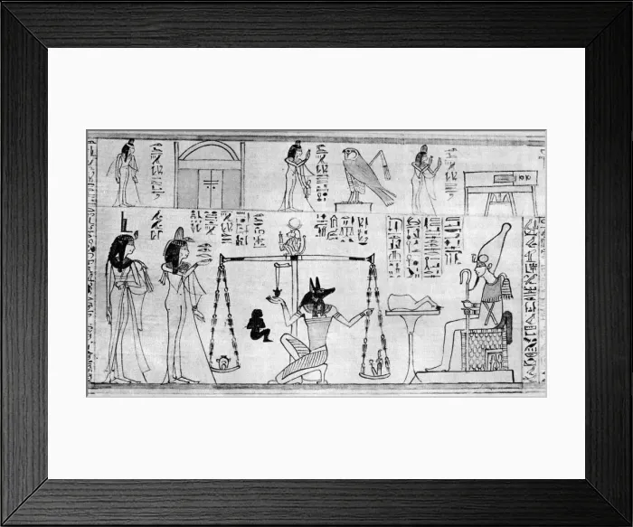 Framed Print : Judgement of the Dead, from the Temple of Deir-el-Bahari, Egypt, c1025 BC (1936) Framed Print : Judgement of the Dead, from the Temple of Deir-el-Bahari, Egypt, c1025 BC (1936)