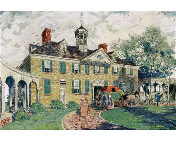 Mount Vernon, near Alexandria, Virginia, USA, c18th century (1921). Artist: James Preston