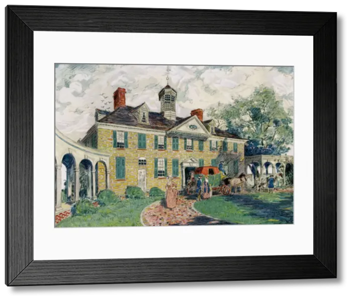 Framed Print : Mount Vernon, near Alexandria, Virginia, USA, c18th century (1921). Artist: James Preston Framed Print : Mount Vernon, near Alexandria, Virginia, USA, c18th century (1921). Artist: James Preston