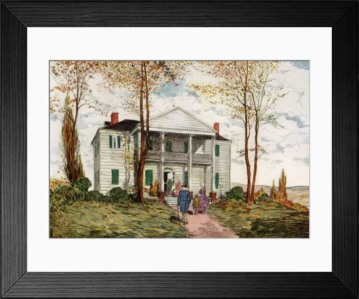 Framed Print : Morris-Jumel Mansion, Washington Heights, c18th century (1921). Artist: James Preston Framed Print : Morris-Jumel Mansion, Washington Heights, c18th century (1921). Artist: James Preston