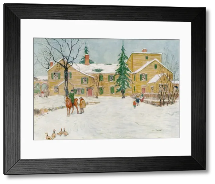 Framed Print : Wentworth Mansion, New Hampshire, USA, c18th century (1921). Artist: James Preston Framed Print : Wentworth Mansion, New Hampshire, USA, c18th century (1921). Artist: James Preston