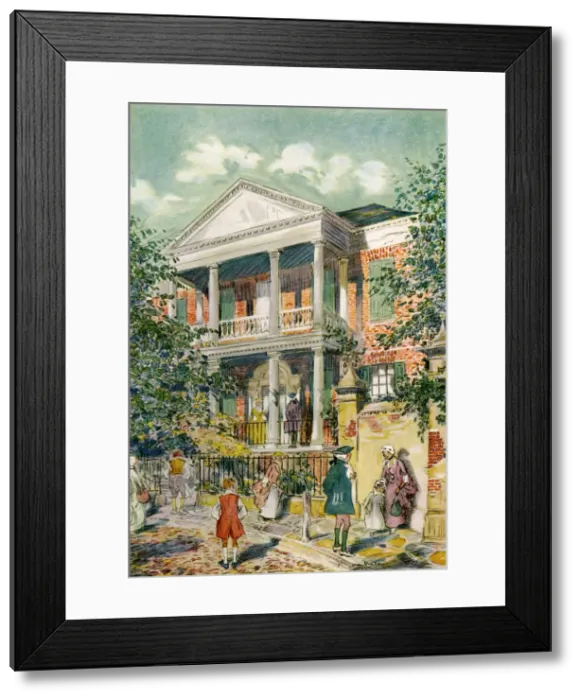 Framed Print : Pringle House, Charleston, South Carolina, USA, c18th century (1921). Artist: James Preston Framed Print : Pringle House, Charleston, South Carolina, USA, c18th century (1921). Artist: James Preston