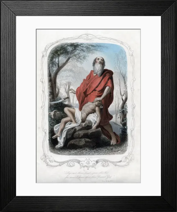 Framed Print : Lay not thine hand upon the lad for now I know that thow fearest God, c1850. Artist: Albert Henry Payne