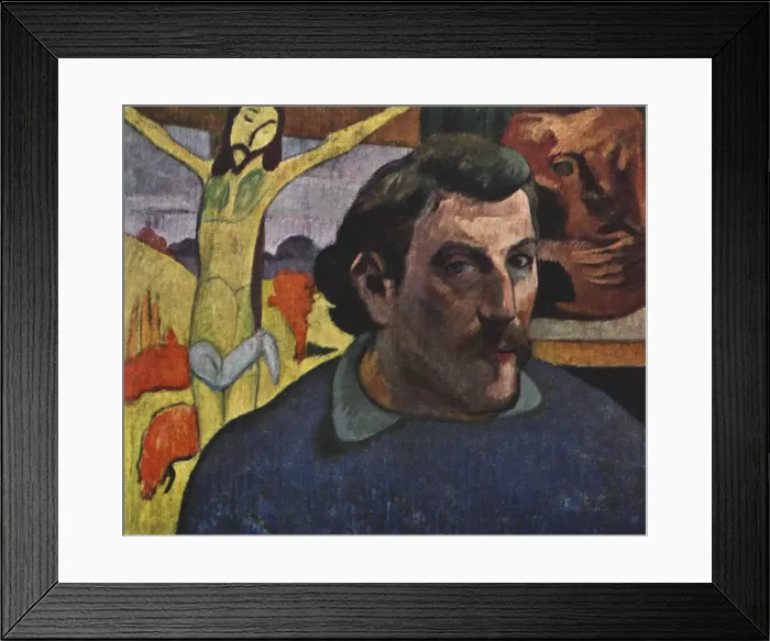 Framed Print : Self Portrait with the Yellow Christ, 1889 (1939). Artist: Paul Gauguin Framed Print : Self Portrait with the Yellow Christ, 1889 (1939). Artist: Paul Gauguin