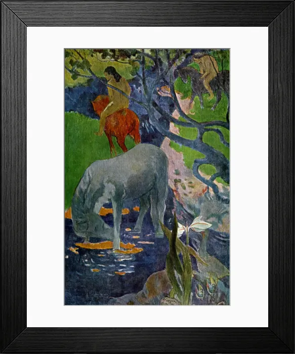 Framed Print : The White Horse, 1898 (1939). Artist: Paul Gauguin Framed Print : The White Horse, 1898 (1939). Artist: Paul Gauguin