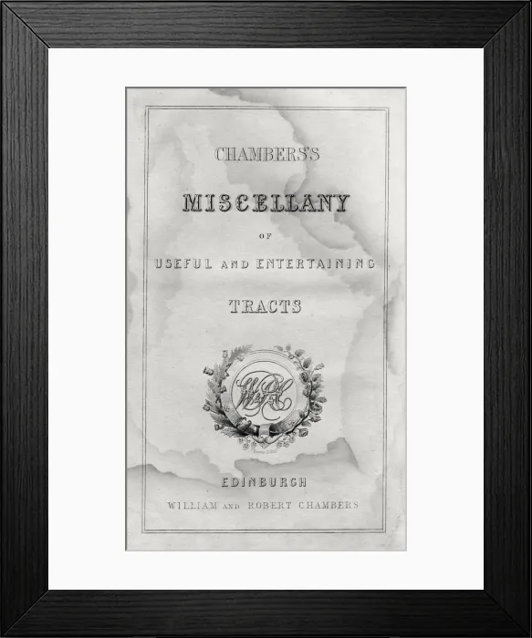 Framed Print : Title page of Chamberss Miscellany of Useful and Entertaining Tracts Framed Print : Title page of Chamberss Miscellany of Useful and Entertaining Tracts