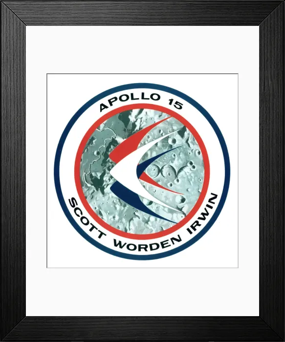 Framed Print : The Apollo 15 lunar mission insignia, 1971. Artist: NASA Framed Print : The Apollo 15 lunar mission insignia, 1971. Artist: NASA