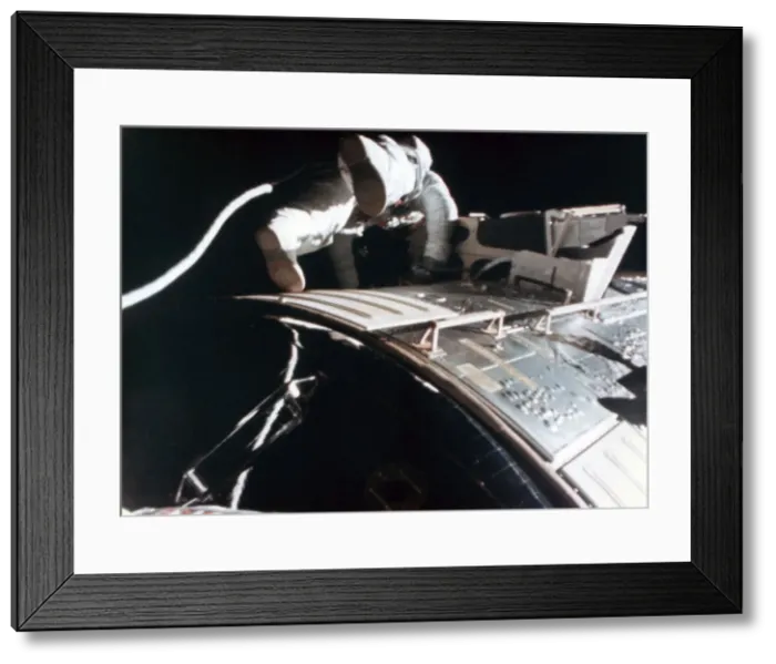 Framed Print : Alfred M. Worden (b1932) during the Apollo 15 lunar mission, 1971. Artist: NASA Framed Print : Alfred M. Worden (b1932) during the Apollo 15 lunar mission, 1971. Artist: NASA