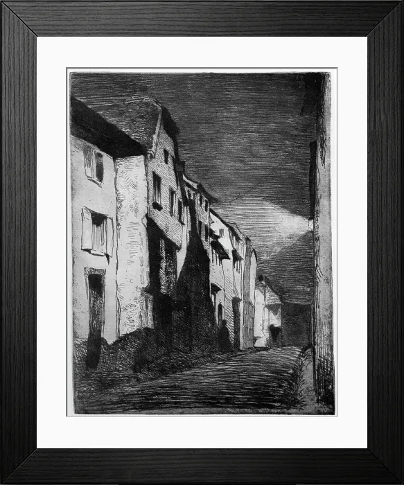 Framed Print : Street at Saverne, 19th century (1904). Artist: James Abbott McNeill Whistler Framed Print : Street at Saverne, 19th century (1904). Artist: James Abbott McNeill Whistler