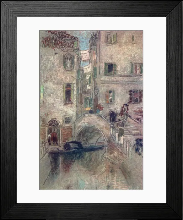 Framed Print : A Bye Canal, Venice, 19th century, (1904). Artist: James Abbott McNeill Whistler Framed Print : A Bye Canal, Venice, 19th century, (1904). Artist: James Abbott McNeill Whistler