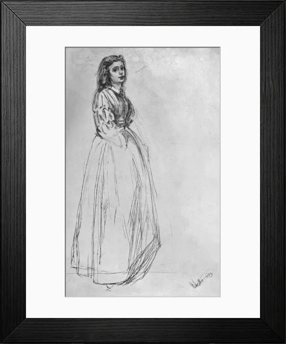 Framed Print : Fumette, Standing 1859 (1904). Artist: James Abbott McNeill Whistler Framed Print : Fumette, Standing 1859 (1904). Artist: James Abbott McNeill Whistler