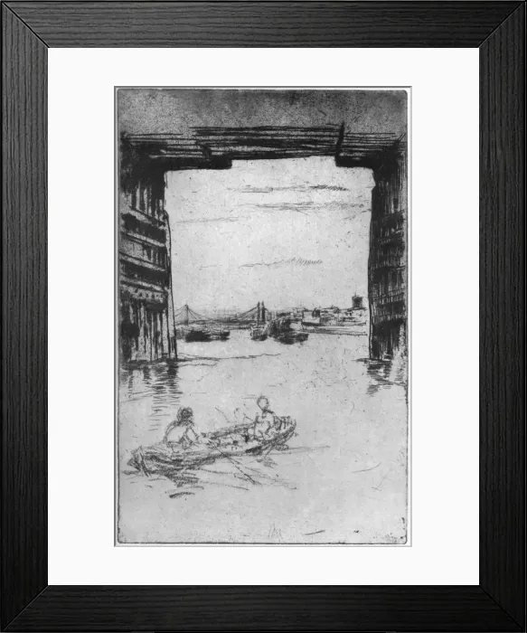 Framed Print : Under Old Battersea Bridge, 1879 (1904). Artist: James Abbott McNeill Whistler Framed Print : Under Old Battersea Bridge, 1879 (1904). Artist: James Abbott McNeill Whistler