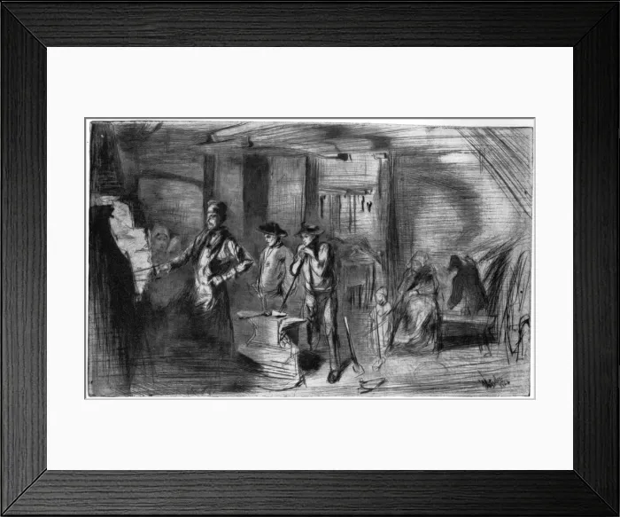 Framed Print : The Forge, c1860 (1904). Artist: James Abbott McNeill Whistler Framed Print : The Forge, c1860 (1904). Artist: James Abbott McNeill Whistler
