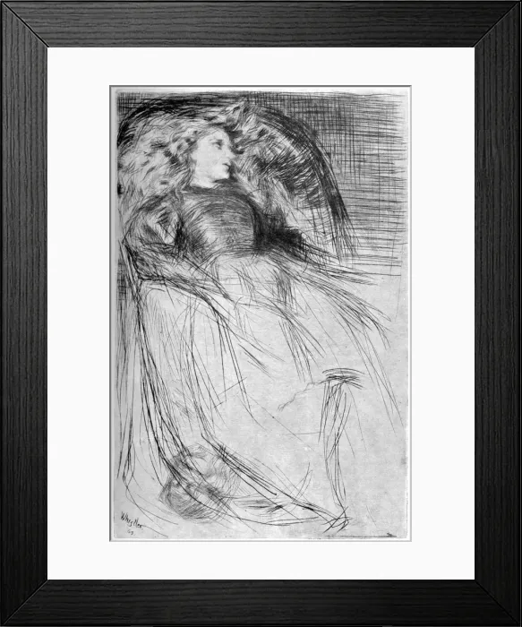 Framed Print : Weary, 1863 (1904). Artist: James Abbott McNeill Whistler Framed Print : Weary, 1863 (1904). Artist: James Abbott McNeill Whistler