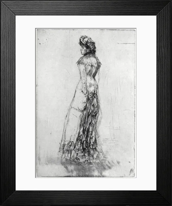 Framed Print : Maude, Standing, 1873 (1904). Artist: James Abbott McNeill Whistler Framed Print : Maude, Standing, 1873 (1904). Artist: James Abbott McNeill Whistler