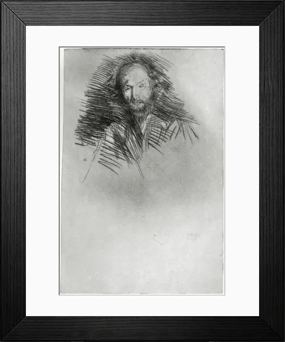 Framed Print : Swinburne, 19th century (1904). Artist: James Abbott McNeill Whistler Framed Print : Swinburne, 19th century (1904). Artist: James Abbott McNeill Whistler