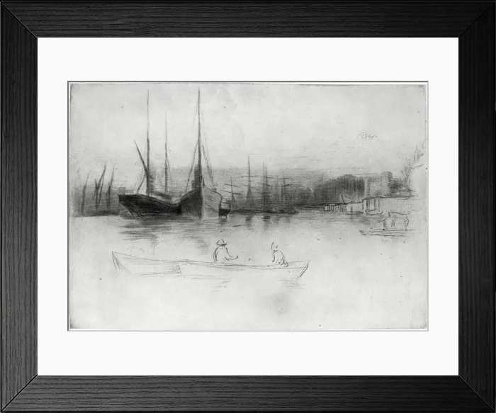 Framed Print : Steamboats off the Tower, 1875 (1904). Artist: James Abbott McNeill Whistler Framed Print : Steamboats off the Tower, 1875 (1904). Artist: James Abbott McNeill Whistler