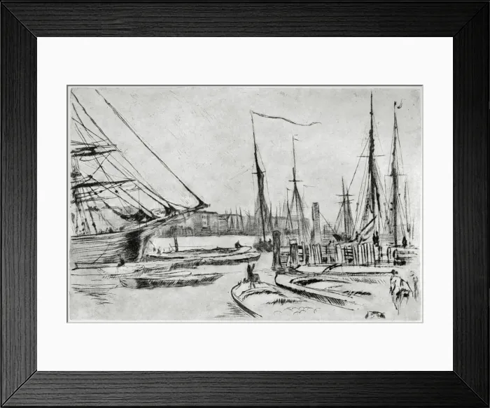 Framed Print : A sketch from Billingsgate, 19th century (1904). Artist: James Abbott McNeill Whistler Framed Print : A sketch from Billingsgate, 19th century (1904). Artist: James Abbott McNeill Whistler