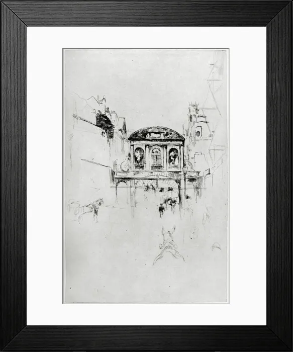 Framed Print : Temple Bar, 19th century (1904). Artist: James Abbott McNeill Whistler Framed Print : Temple Bar, 19th century (1904). Artist: James Abbott McNeill Whistler