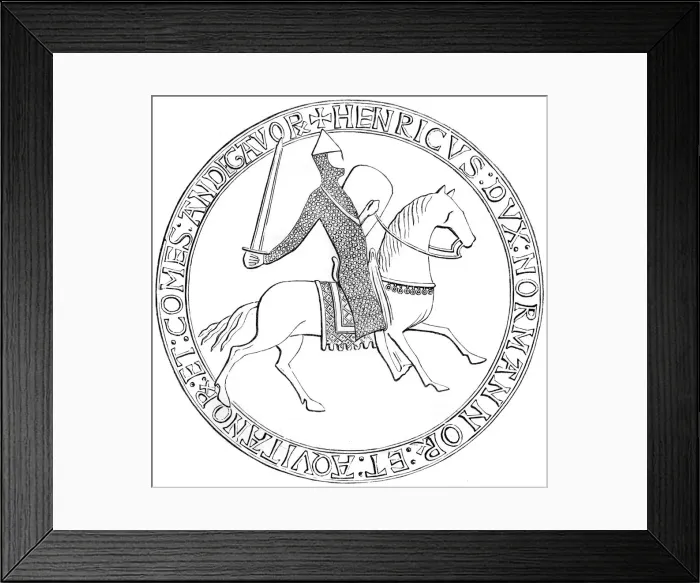 Framed Print : The seal of King Henry II of England, 12th century Framed Print : The seal of King Henry II of England, 12th century