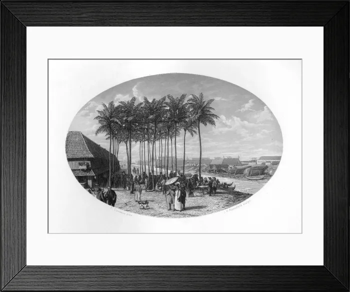 Framed Print : Foundation of Batavia, Java, Dutch East Indies, 1619, (c1870). Artist: JH Rennefeld Framed Print : Foundation of Batavia, Java, Dutch East Indies, 1619, (c1870). Artist: JH Rennefeld