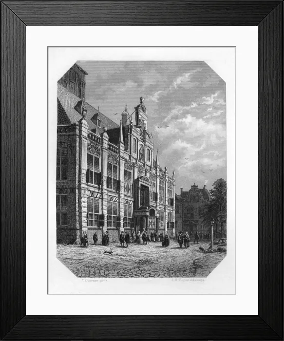 Framed Print : The Town Hall at Delft, Netherlands, 1620 (c1870). Artist: JH Rennefeld Framed Print : The Town Hall at Delft, Netherlands, 1620 (c1870). Artist: JH Rennefeld