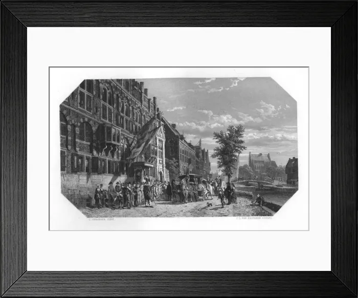 Framed Print : Schuttersdoelens, c1870. Artist: CL van Kesteren Framed Print : Schuttersdoelens, c1870. Artist: CL van Kesteren
