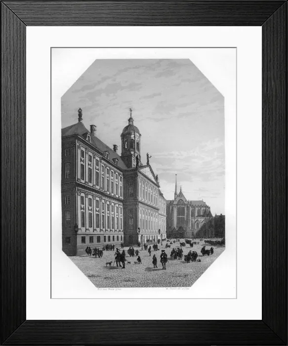 Framed Print : Town Hall in Amsterdam, Netherlands, c1870. Artist: W Steelink Framed Print : Town Hall in Amsterdam, Netherlands, c1870. Artist: W Steelink