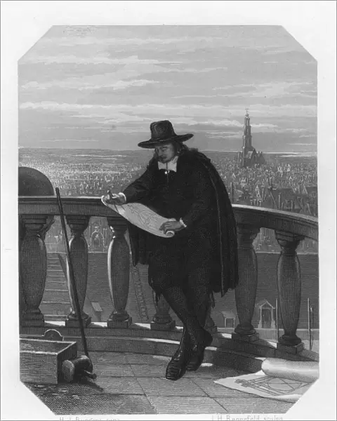 Jacob van Campen, Dutch artist and architect of the Golden Age, 17th century (c1870). Artist: JH Rennefeld