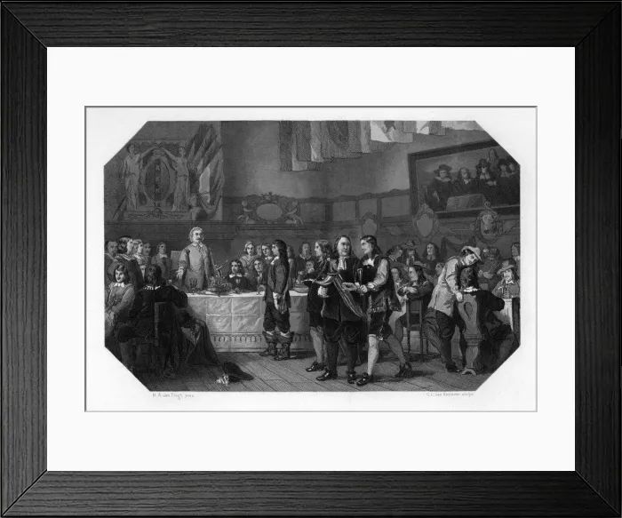 Framed Print : St Lukes Feast, Amsterdam, Netherlands, 21st October 1653 (c1870). Artist: CL van Kesteren Framed Print : St Lukes Feast, Amsterdam, Netherlands, 21st October 1653 (c1870). Artist: CL van Kesteren