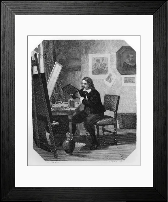 Framed Print : Cornelis Visscher, 17th century Dutch engraver, c1870. Artist: H Sluyter Framed Print : Cornelis Visscher, 17th century Dutch engraver, c1870. Artist: H Sluyter