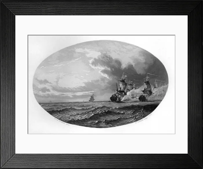 Framed Print : Four Days Battle, 1666 (c1870). Artist: W Steelink Framed Print : Four Days Battle, 1666 (c1870). Artist: W Steelink