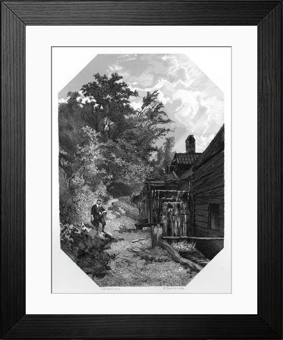 Framed Print : Jacob van Ruysdael, 17th century Dutch landscape painter, c1870. Artist: W Steelink Framed Print : Jacob van Ruysdael, 17th century Dutch landscape painter, c1870. Artist: W Steelink