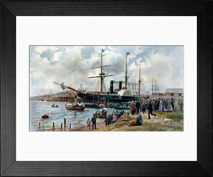 Framed Print : The Ripon leaving Southampton with troops for the Crimea, 1904 Framed Print : The Ripon leaving Southampton with troops for the Crimea, 1904