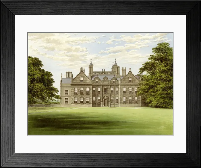 Framed Print : Willesley Hall, Derbyshire, home of the Earl of Loudoun, c1880 Framed Print : Willesley Hall, Derbyshire, home of the Earl of Loudoun, c1880