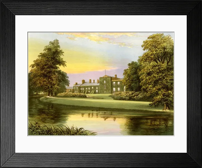 Framed Print : Netherhall, Cumbria, home of the Pocklington-Senhouse family, c1880 Framed Print : Netherhall, Cumbria, home of the Pocklington-Senhouse family, c1880