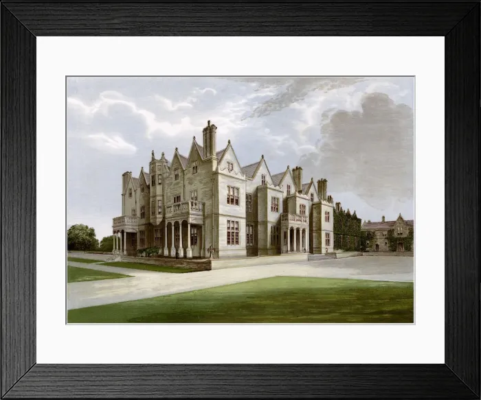 Framed Print : Acton Reynald Hall, Shropshire, home of Baronet Corbet, c1880 Framed Print : Acton Reynald Hall, Shropshire, home of Baronet Corbet, c1880