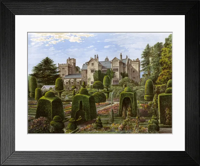 Framed Print : Levens Hall, Cumbria, c1880 Framed Print : Levens Hall, Cumbria, c1880