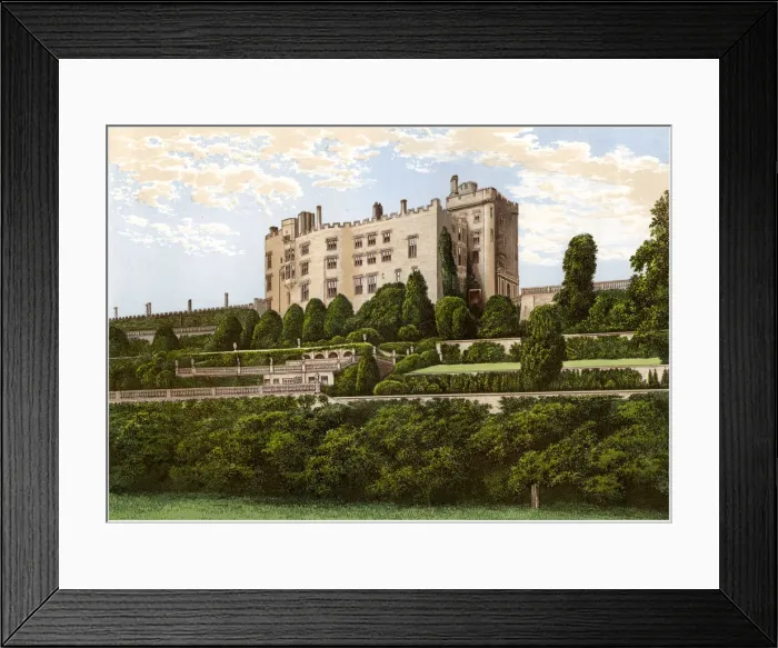Framed Print : Powis Castle, Powys, Wales, home of the Earl of Powys, c1880 Framed Print : Powis Castle, Powys, Wales, home of the Earl of Powys, c1880