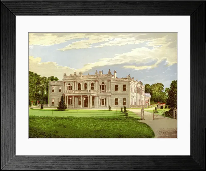 Framed Print : Rolleston Hall, Staffordshire, home of Baronet Mosley, c1880 Framed Print : Rolleston Hall, Staffordshire, home of Baronet Mosley, c1880