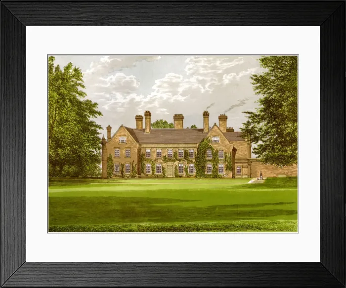 Framed Print : Nether Hall, Suffolk, home of the Greene family, c1880 Framed Print : Nether Hall, Suffolk, home of the Greene family, c1880