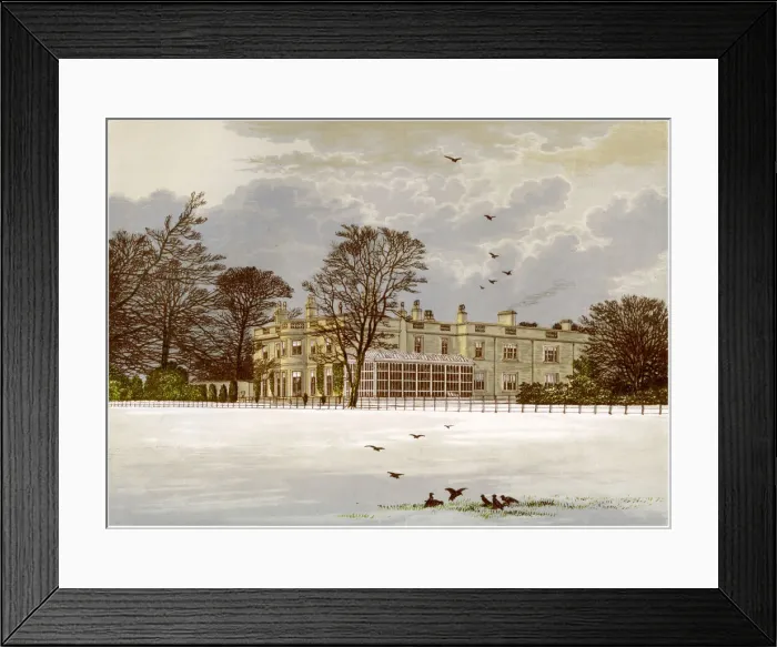 Framed Print : Ednaston Lodge, Derbyshire, home of the Kingdon family, c1880 Framed Print : Ednaston Lodge, Derbyshire, home of the Kingdon family, c1880
