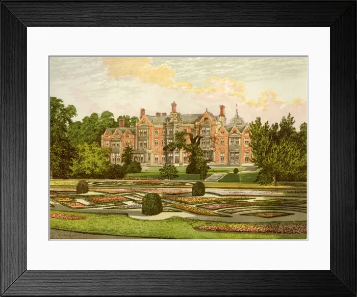 Framed Print : Sandringham, Norfolk, home of the Prince of Wales, c1880 Framed Print : Sandringham, Norfolk, home of the Prince of Wales, c1880