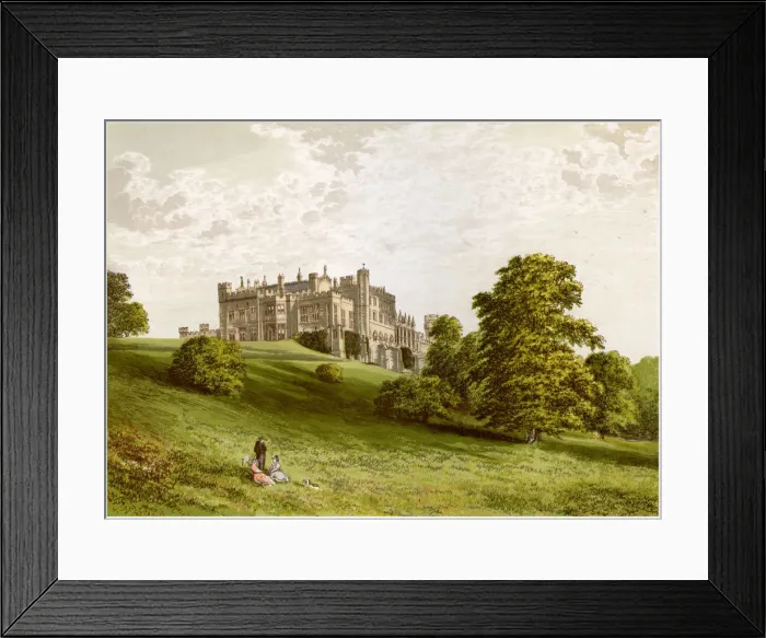 Framed Print : Lambton Castle, County Durham, home of the Earl of Durham, c1880