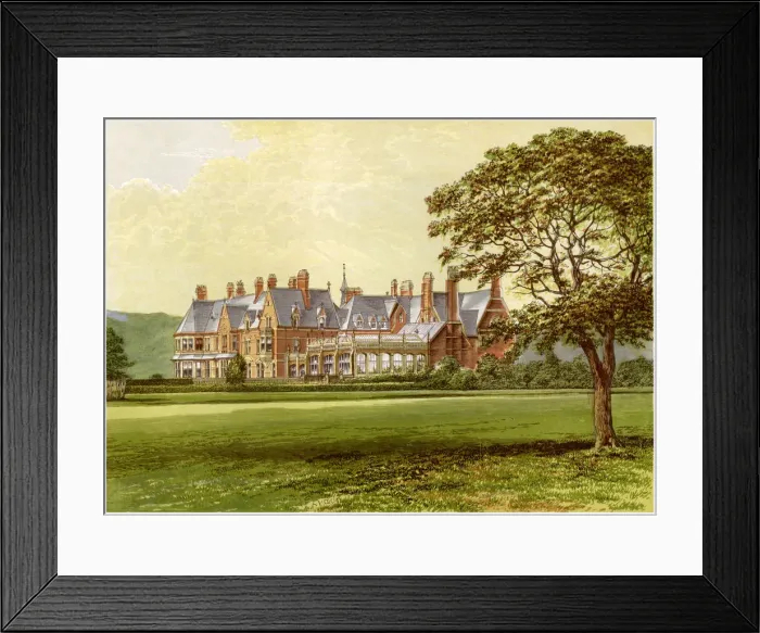 Framed Print : Hutton Hall, Yorkshire, home of the Pease family, c1880 Framed Print : Hutton Hall, Yorkshire, home of the Pease family, c1880